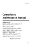 Preview: Operation & Maintenance Manual