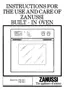 Preview: Instructions For The Use And Care
