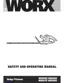 Preview: Safety And Operating Manual