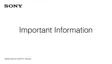 Preview: Important Information