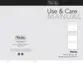 Preview: Use & Care Manual