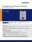Preview: Installation & Operation Manual