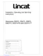 Preview: Installation, Operating And Servicing Instructions