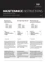 Preview: Maintenance Instructions