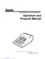 Preview: Operation And Program Manual