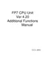 Preview: Additional Functions Manual