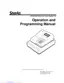 Preview: Operation And Programming Manual