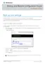Preview: Backup And Restore Configuration Guide