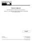 Preview: Owner's Manual