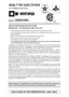 Preview: User Operating Instructions