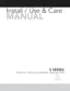Preview: Install / Use & Care Manual