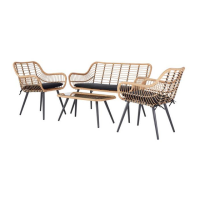 Preview: Habitat 4 Seater Bamboo Sofa Set 458/8827