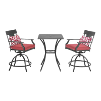 Preview: COOPERSMITH 3-PIECE HIGH DINING SET FZS80386HS-ST