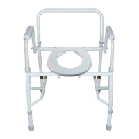 Preview: Deluxe steel drop arm commode