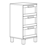 Preview: ANEBODA CHEST/3DRAW 16X32" WHT