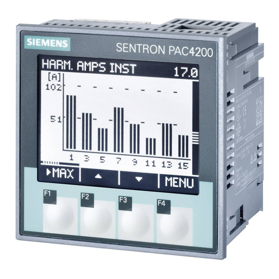 Siemens SENTRON PAC4200 - Startup