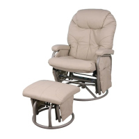 Preview: Glider Rocking Chair & Ottoman "Sand"