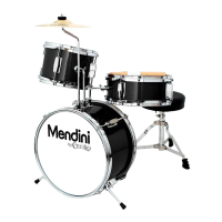 Preview: Mendini 3-Piece Junior Drum Kit