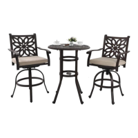 Preview: 3 PIECE SWIVEL HIGH BISTRO SET - CHAIR