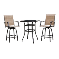 Preview: 3 PIECE BALCONY SWIVEL & BAR SET - CHAIR