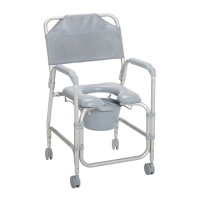 Preview: aluminum shower chair/commode