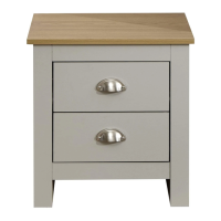 Preview: GFW Lancaster 2 Drawer Bedside