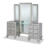 Preview: DIVA II VANITY DRESSER W/STOOL & TRI-VIEW MIRROR