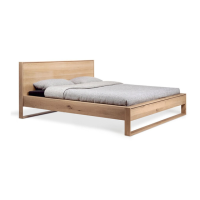 Preview: OAK NORDIC II BED WITH SLATS