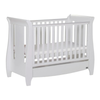 Preview: KATIE SLEIGH MINI COT BED WITH DRAWER 211139