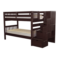 Preview: Twin over Twin Stairway Bunk Bed with Drawers BK906