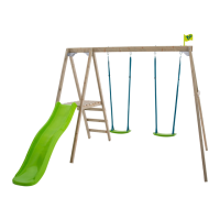 Preview: TP Forest Multiplay Single Wooden Swing Set and Slide