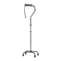 Preview: Folding Height-Adjustable Quad Cane
