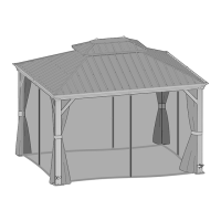 Preview: 10x12 BRONZE HARDTOP GAZEBO WITH DOUBLE ROOF