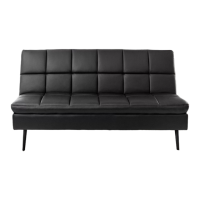 Preview: Felix Leather Futon SHF-0005-BLK